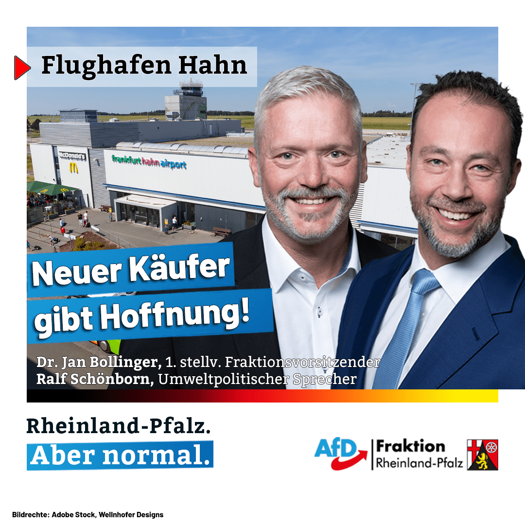 Dr. Bollinger und Ralf Schönborn zu Verkauf Flughafen Hahn
